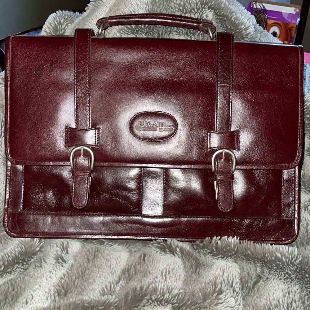 Bugatti leather briefcase